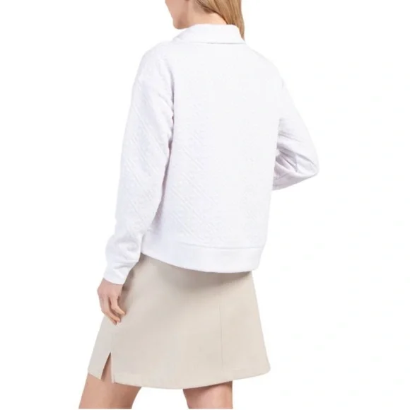 Tommy Bahama White Everyday Active Sweatshirt Pullover Quilted Golf Sport Sz L - Picture 2 of 6